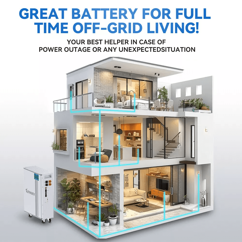 Kepworth LiFePO4 51.2V 100Ah • 5.12kWh • Bateria Solar • Off-Grid